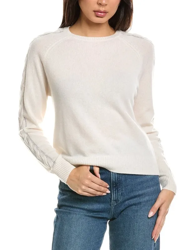 Crystal Cable Sleeve Sweater