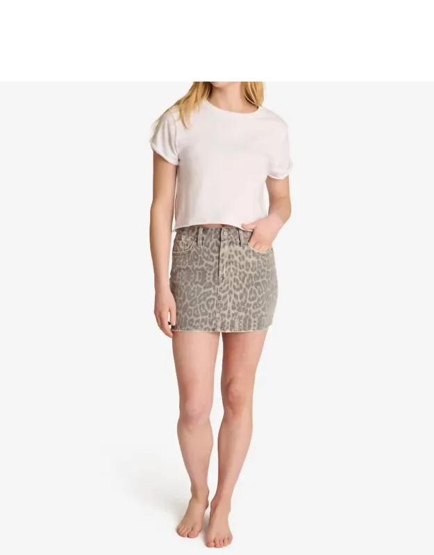 Leopard Mini Skirt