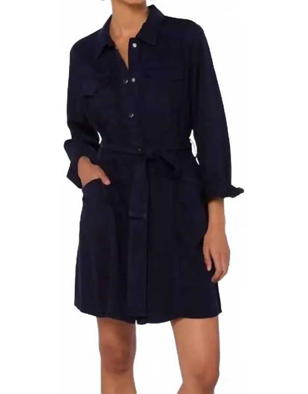 Snap Button Mini Dress