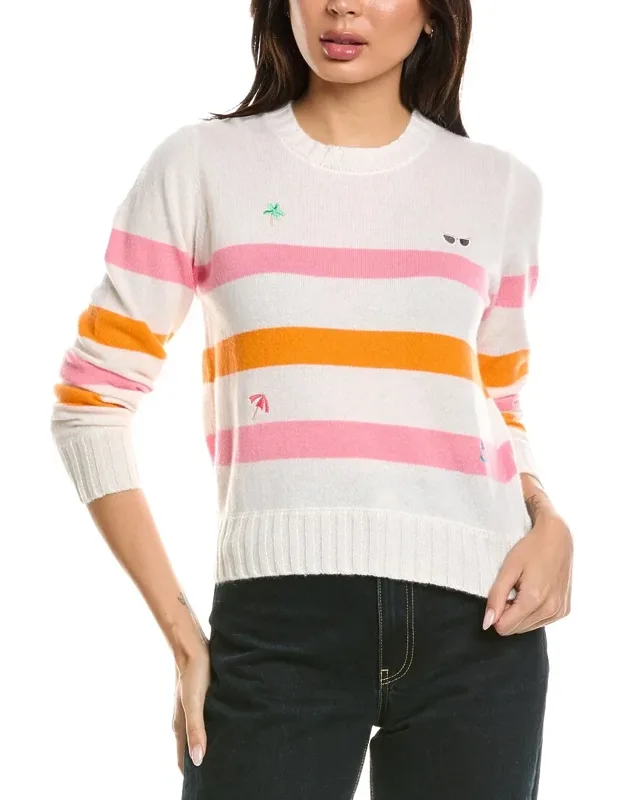 Beach Embroidery Crewneck Sweater