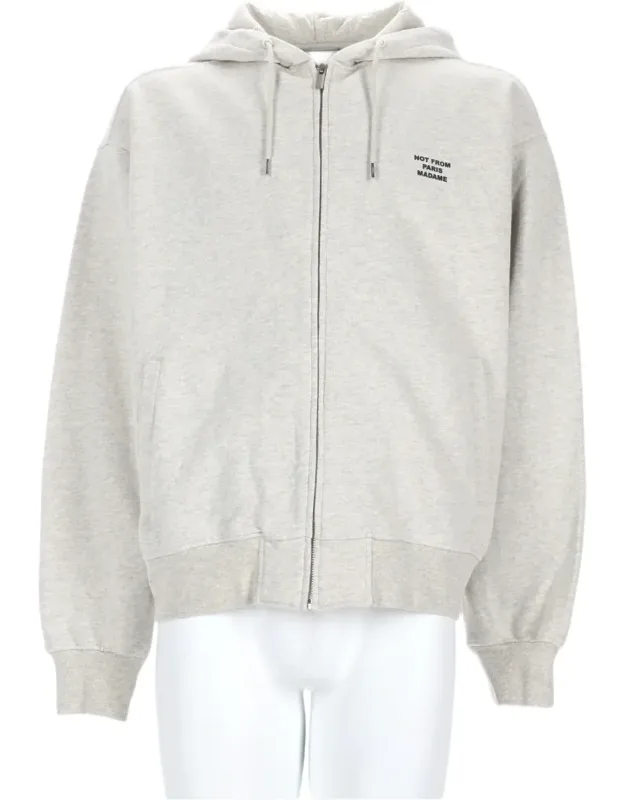 Minimalist Drawstring Zip-up Hoodie