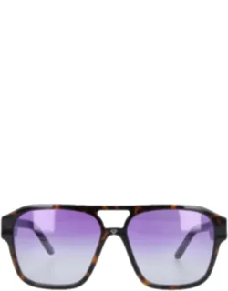 Double Bridge Rectangular Sunglasses With Gradient Lenses