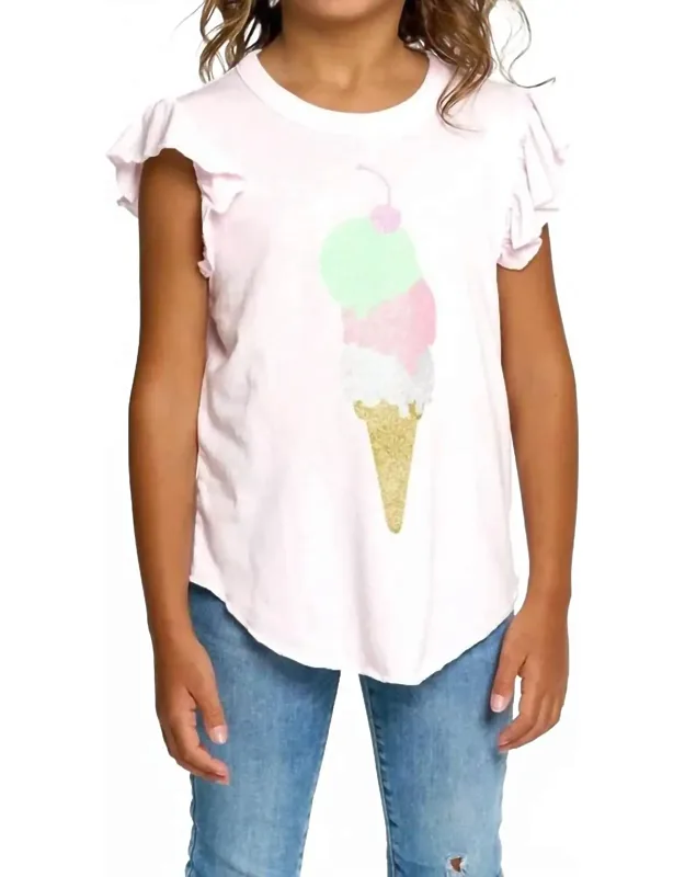 Ice Cream Glitter Cone T-shirt