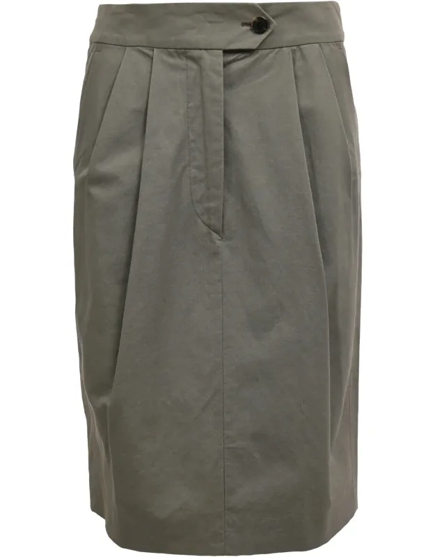 Pleated Knee Length Skirt