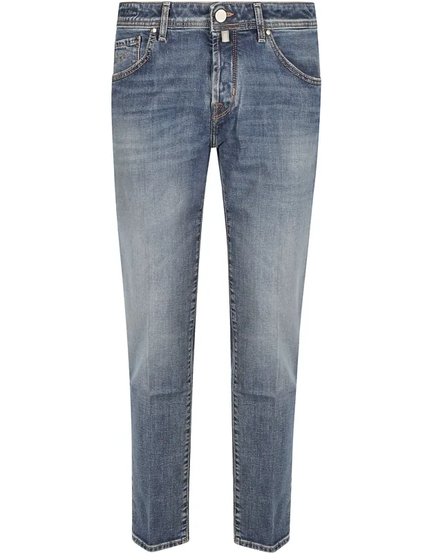 5 Pocket Slim Fit Faded Jeans
