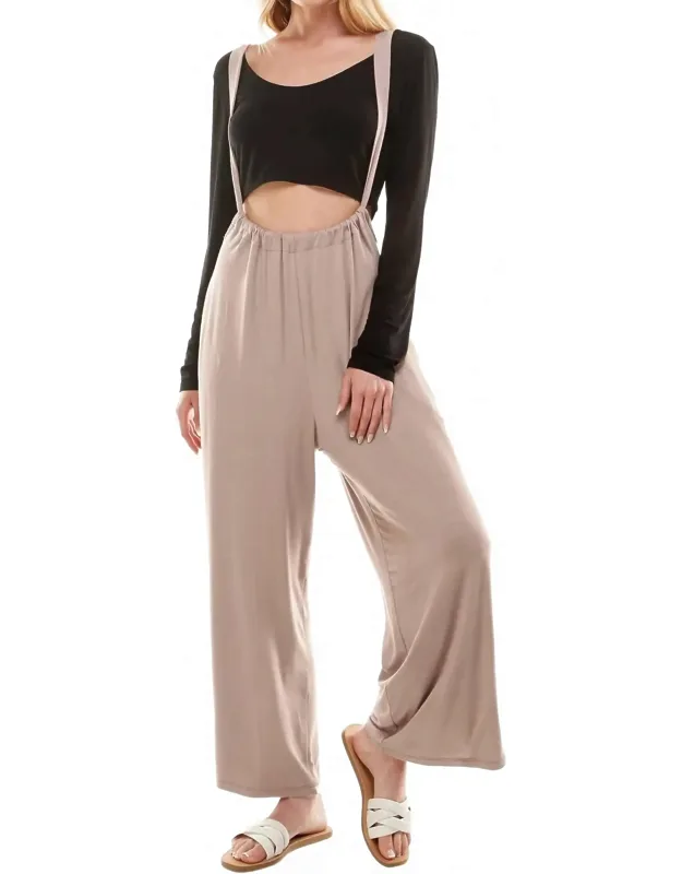 Suspender Wide Leg Pants