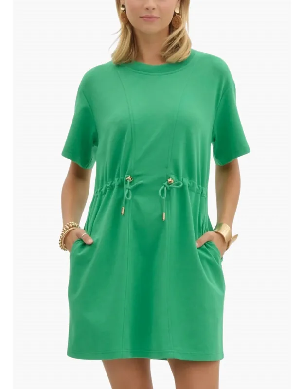 Bly Mini Dress With Adjustable Drawstring And Side Pockets