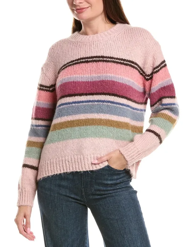 Aura Striped Wool-blend Pullover