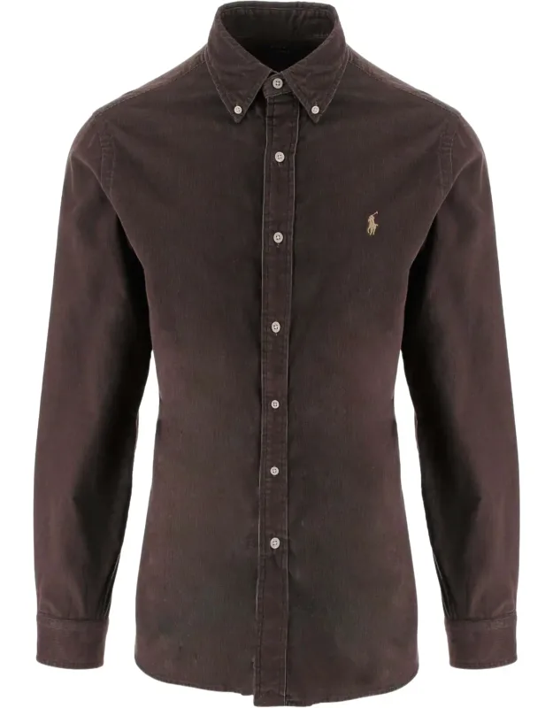 Ribbed Cotton Velvet Shirt