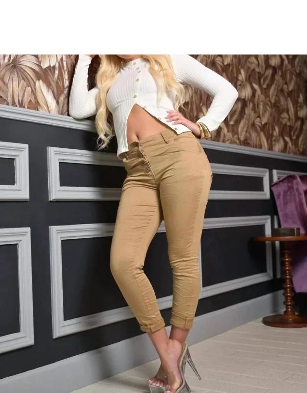 The Crinkled Button-fly Jogger Pants
