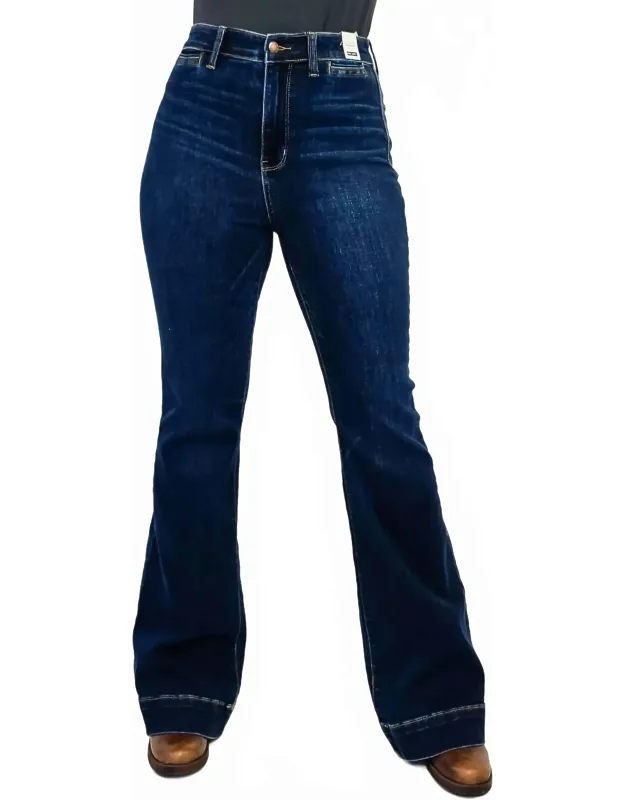 Non Distressed Flare Jeans