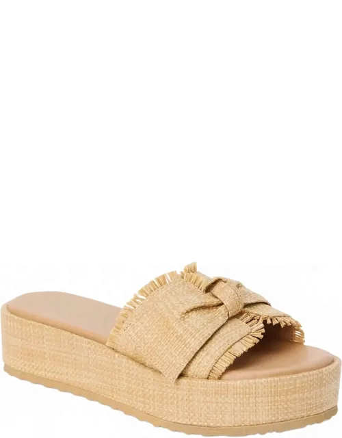 Sunda Platform Slide Sandal With Chunky Heel And Cushioned Footbed