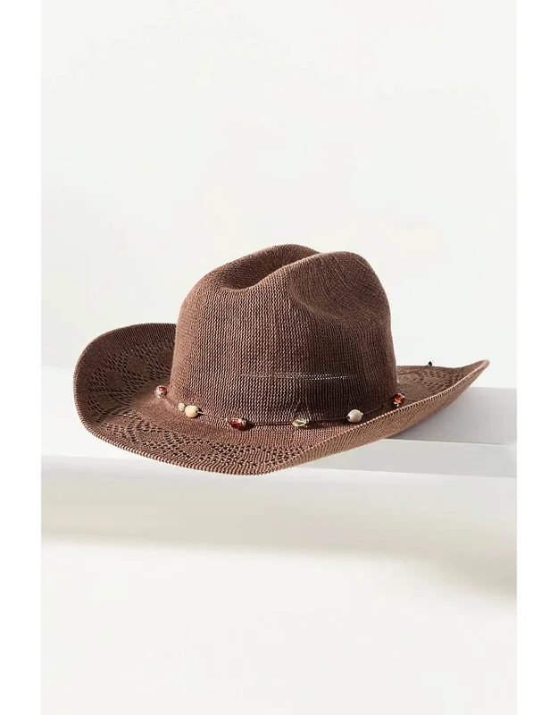 Beaded Nubby Rancher Hat