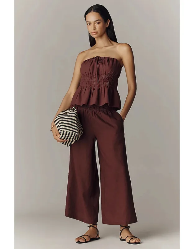 Linen Pull-on Pants