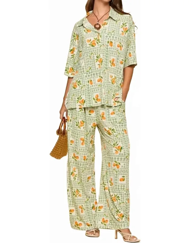 Ocean Tide Fruit Bottom Trousers