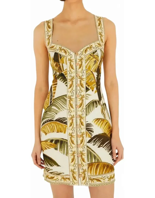 Buttoned Mini Dress
