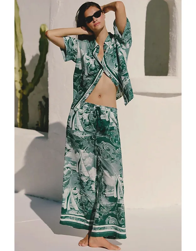 Wide-leg Pull-on Pants