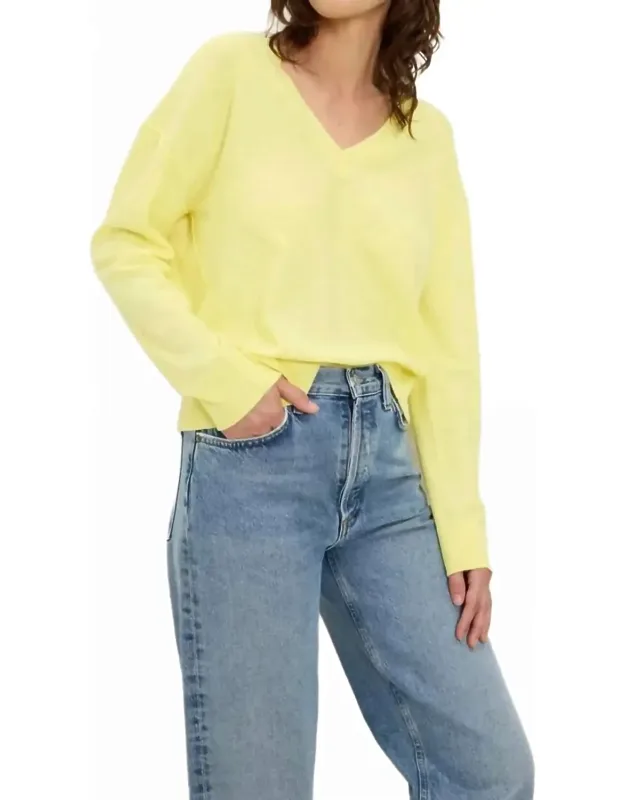 Halsey V Neck Long Sleeve Pullover