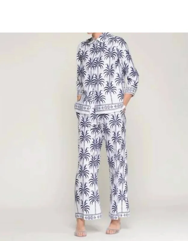Palm Print Trousers