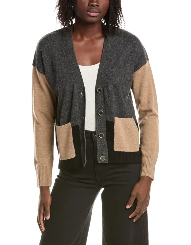 Beatrice Colorblock Cashmere Cardigan