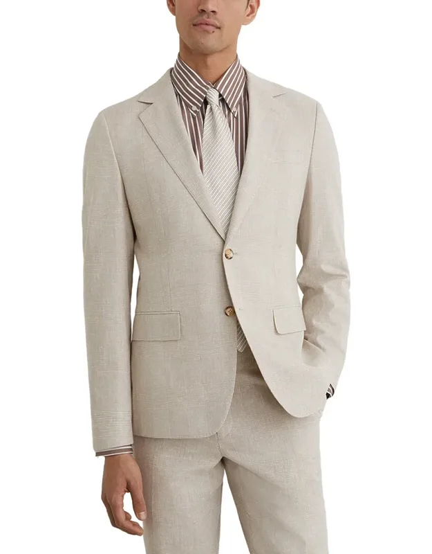 Cheltenham Check Blaze Linen-blend Formal Jacket