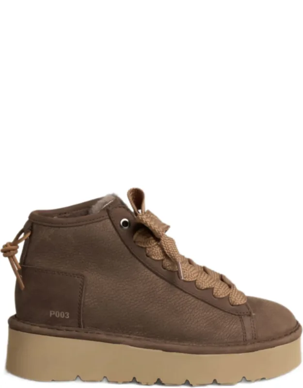 Mid-top Nubuck Leather Sneakers