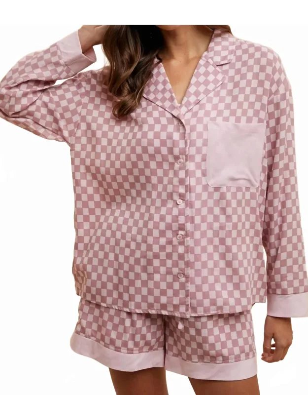 Checkered Pajama Set