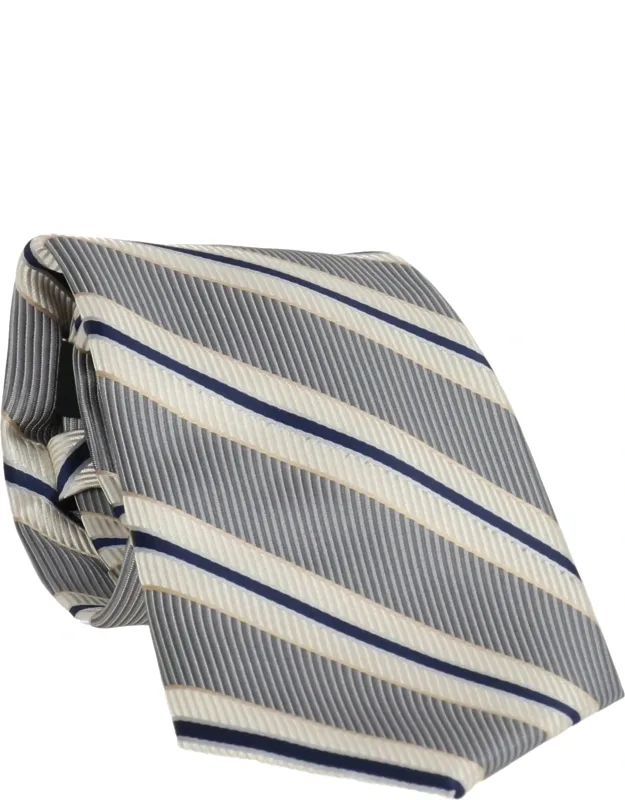 Silver/navy Tie