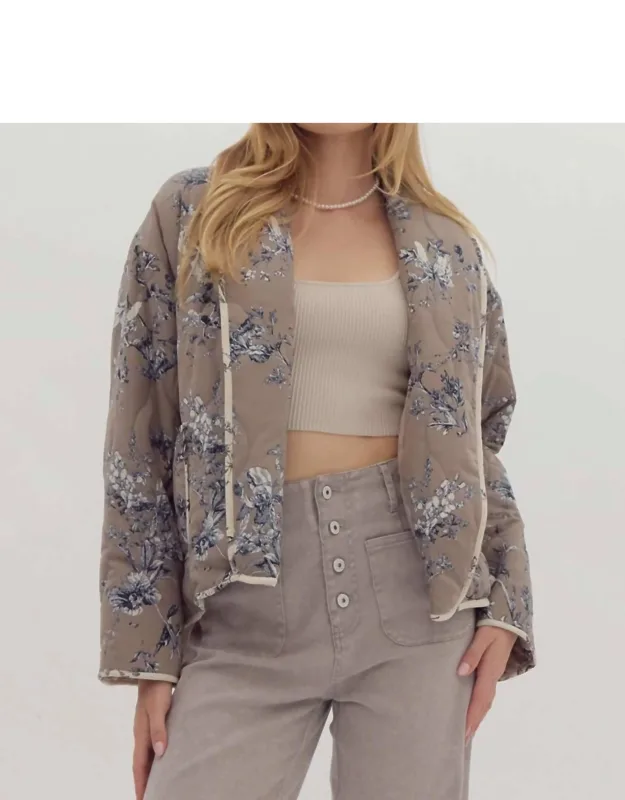 Floral Open Jacket
