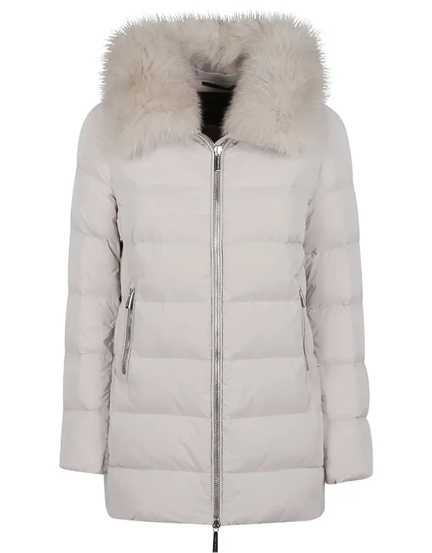 Dorado Fur Trim Hooded Down Coat