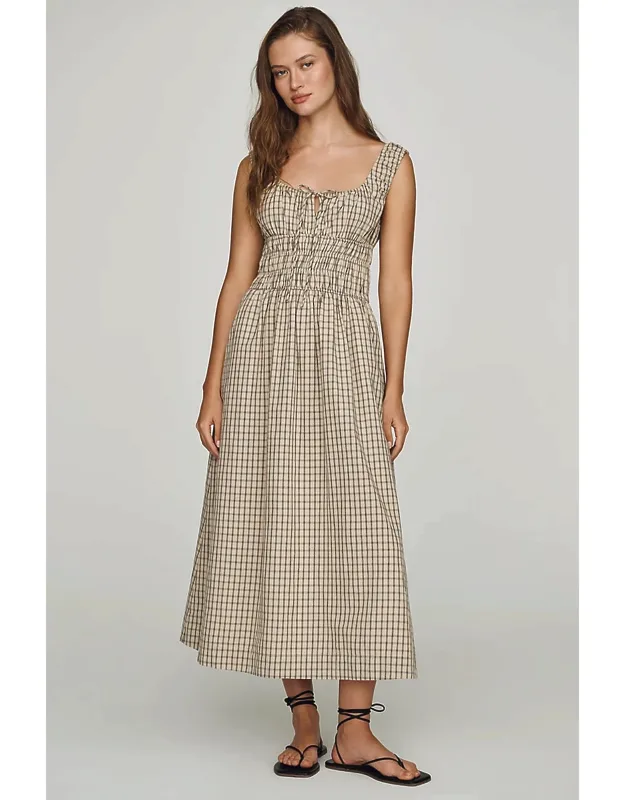 Smocked Midi Dress