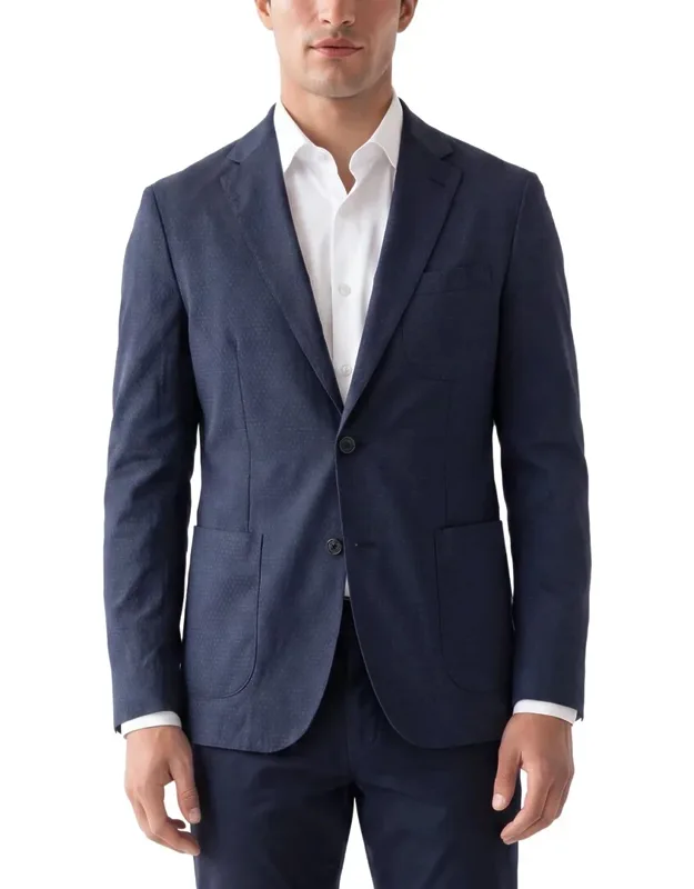 Jacquard Honeycomb Blazer