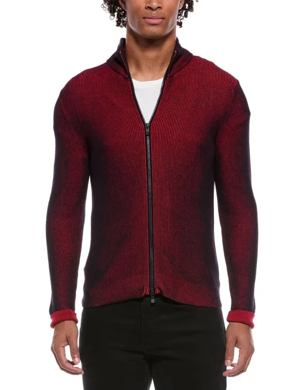 Wool-blend Ribbed Zip Jacket