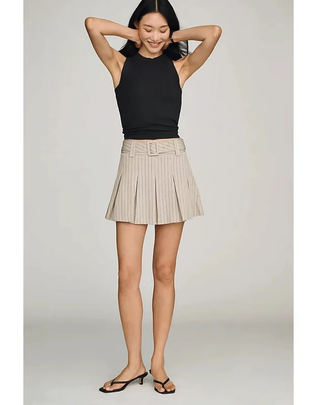 Belted Mini Skirt