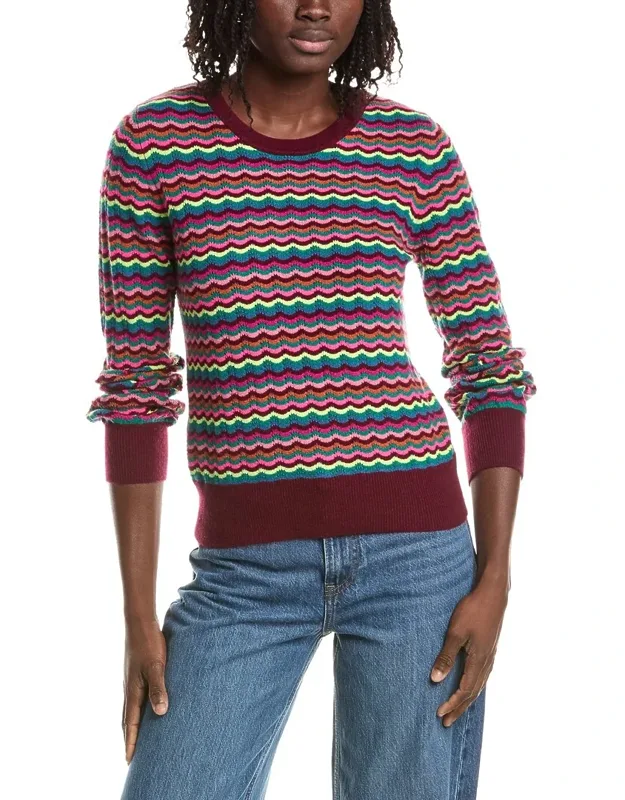 Wave Stitch Cashmere Sweater