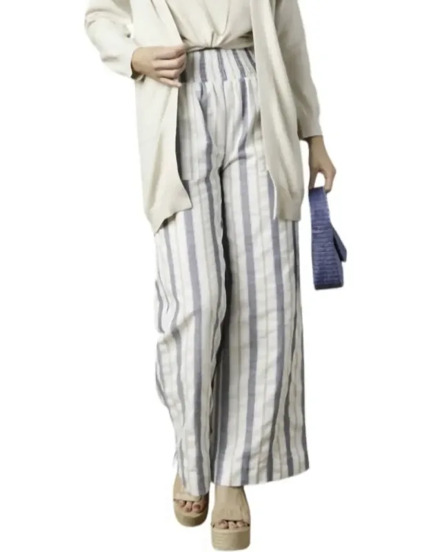 Vinca Wide Leg Striped Pants