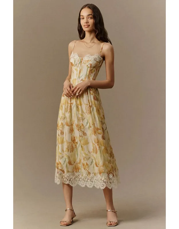Lace-trim Maxi Dress