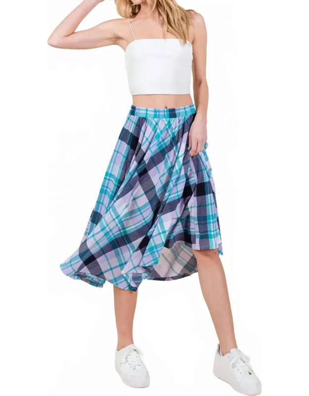 Plaid Midi Skirt