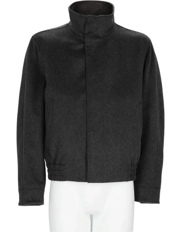 Bomber Jacket With High Stand Collar