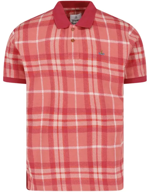 Plaid Short-sleeve Polo Shirt