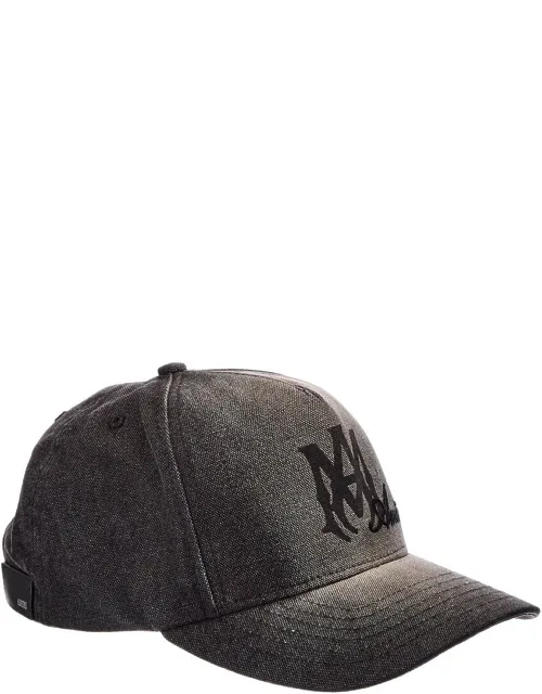 Leather-trim Cap