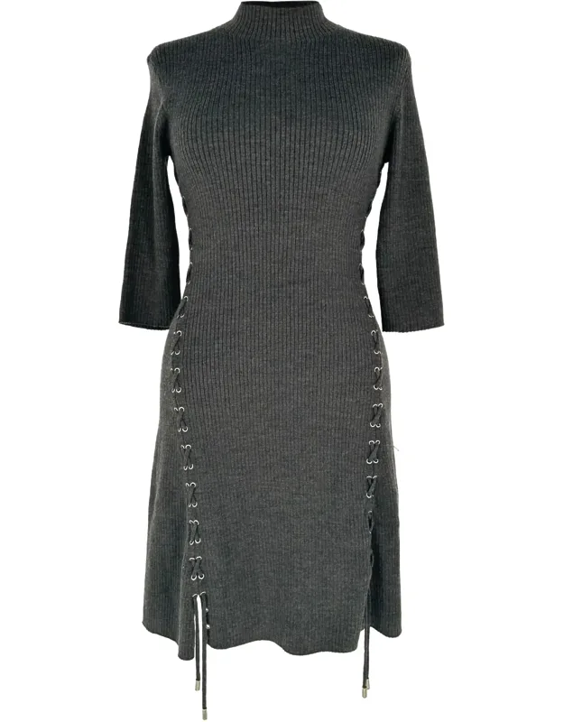 Ribbed-knit Mini Dress
