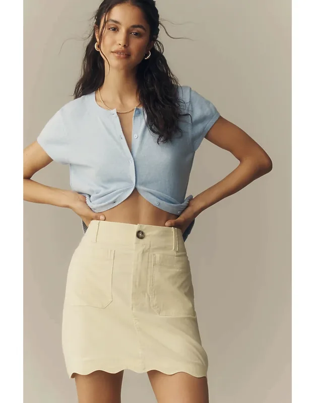 Scalloped Mini Skirt