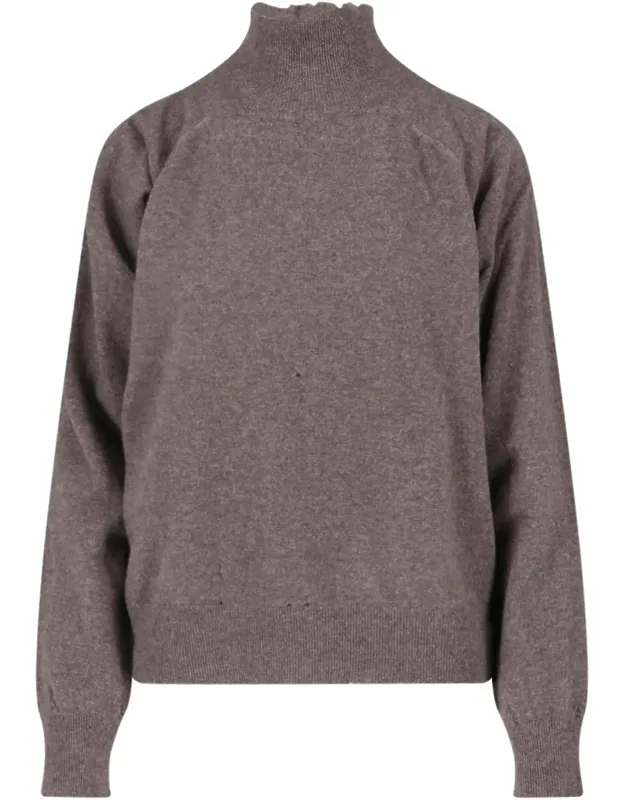 Relaxed High Collar Sweater