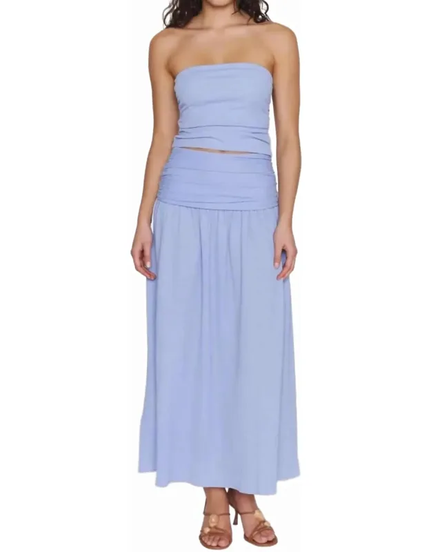 Luna Yoke Detail Midi Skirt