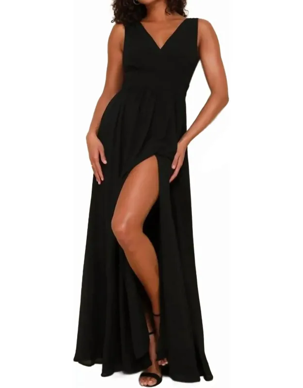 Thoughts Of Hue Surplice Maxi Dress