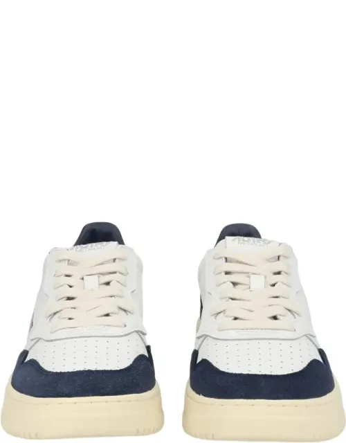 Perforated Cow Leather Sneakers