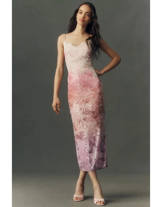 Sequin Lace Maxi Dress