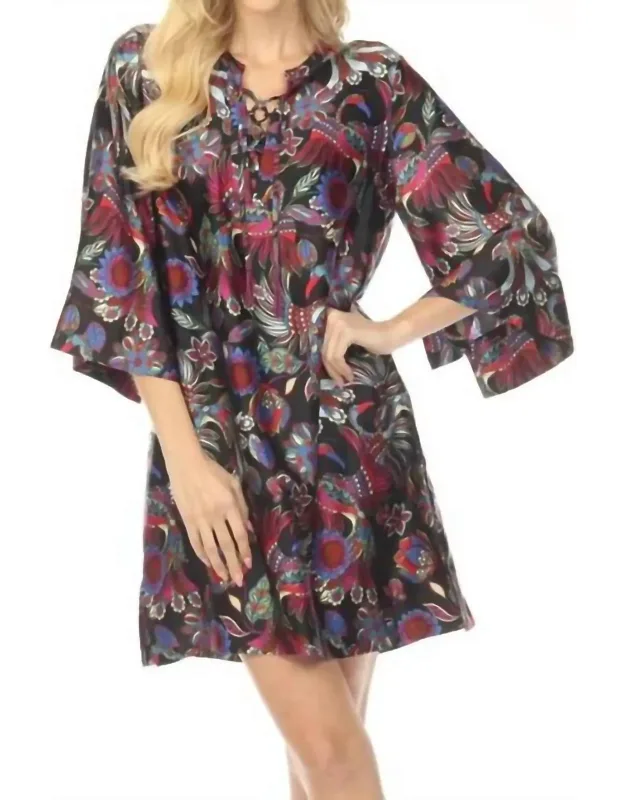 Tie Front Kimono Dress