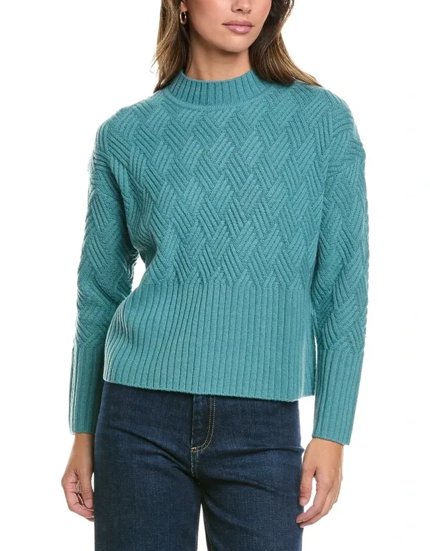 Arabella Basketweave Wool Sweater